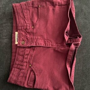 Burgundy shorts
